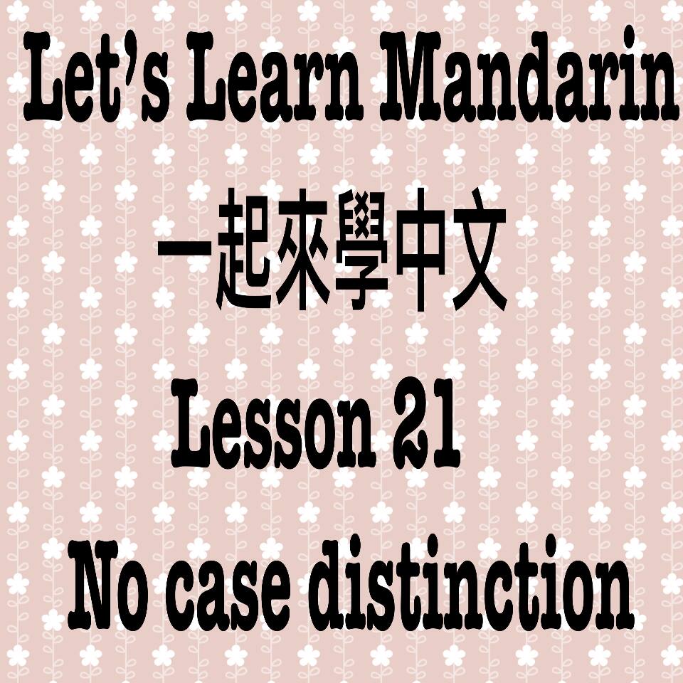 Lesson 21 - No Case distinction